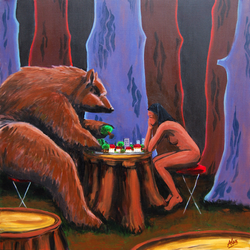 Play A Board Game With A Bear